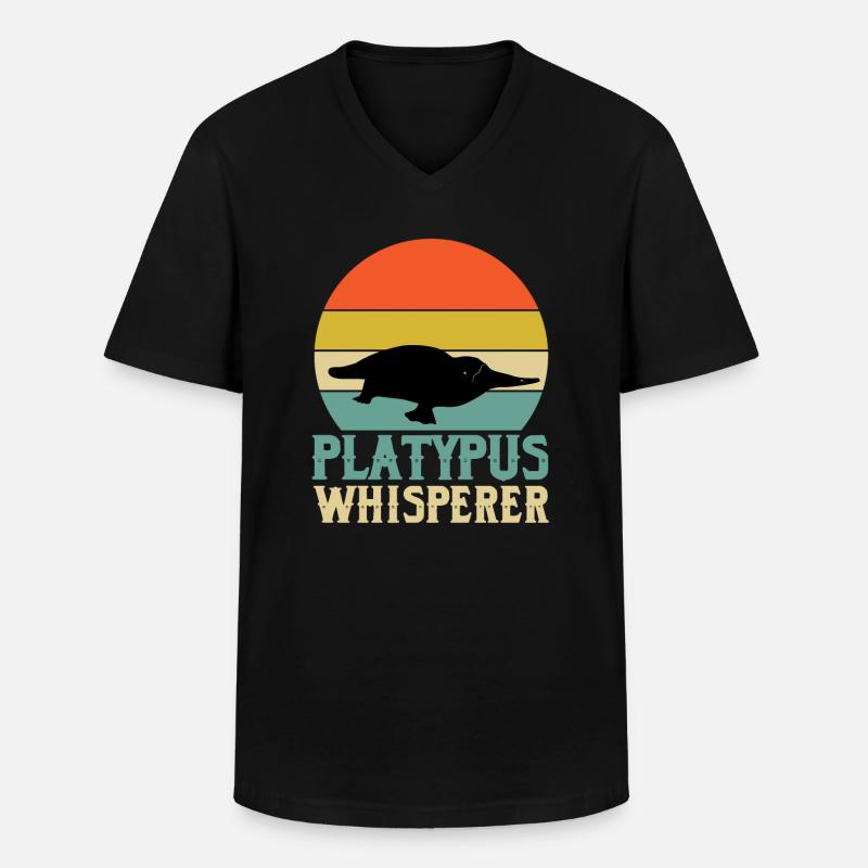 Schnabeltier-flüsterer-designign - Männer-T-Shirt mit V-Ausschnitt - Schwarz
