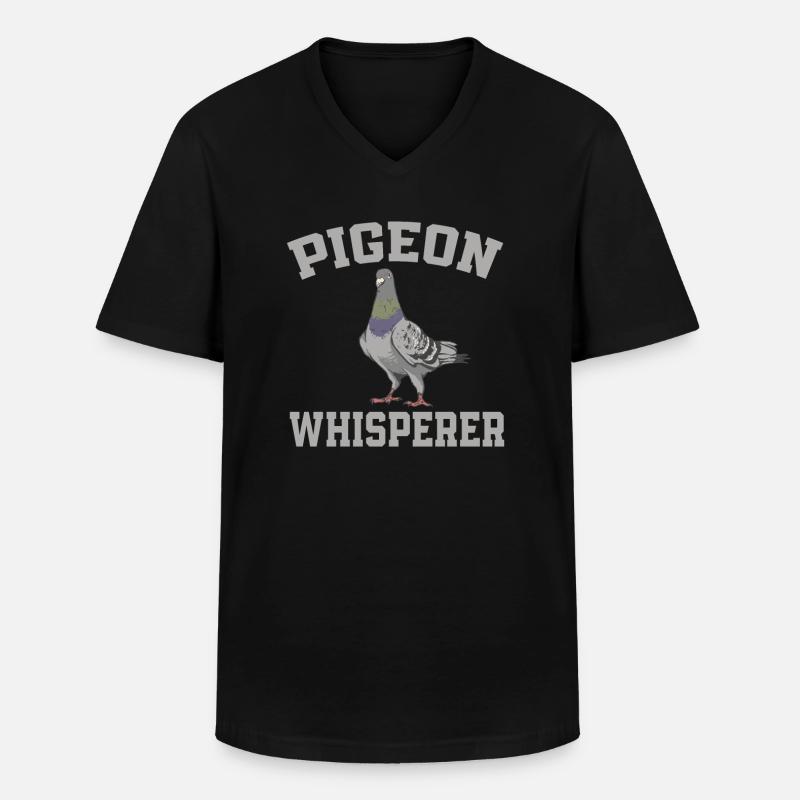 Taubenflüsterer - Männer-T-Shirt mit V-Ausschnitt - Schwarz