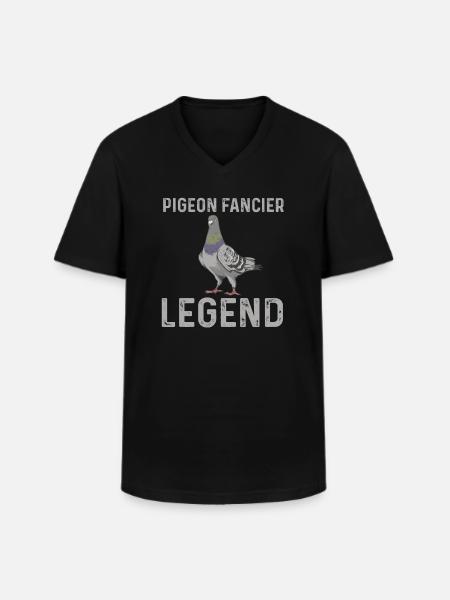 Pigeon fancier legend - Men's V-Neck T-Shirt - black