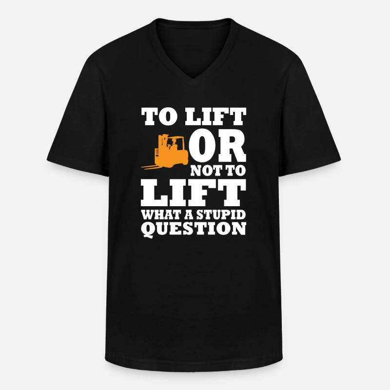 Gabelstaplerfahrer - Männer-T-Shirt mit V-Ausschnitt - Schwarz