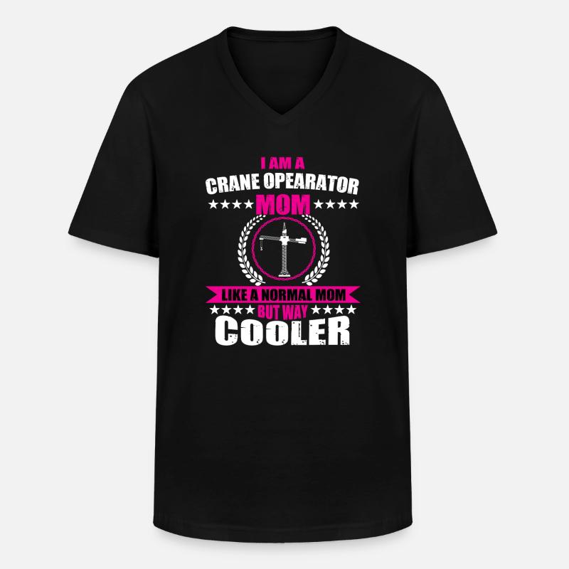 Crane operator Mama - Men's V-Neck T-Shirt - black