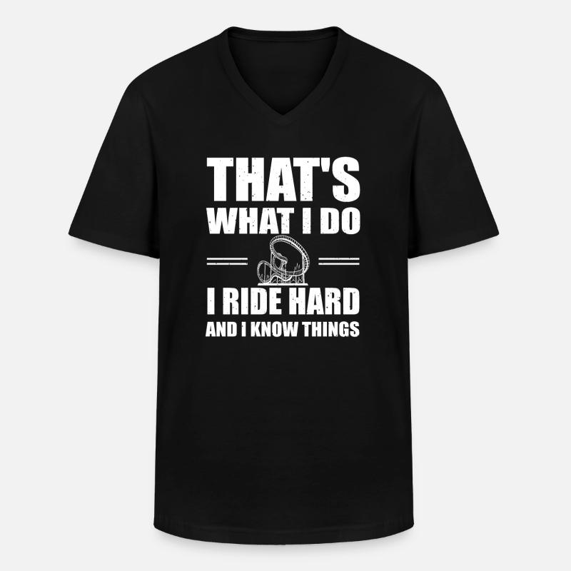Lustiges Achterbahn Geschenk - Männer-T-Shirt mit V-Ausschnitt - Schwarz