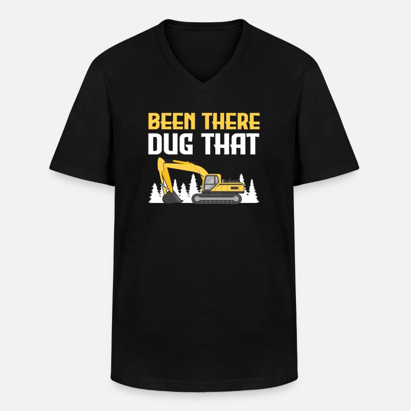 Tolles Baggerfahrer Geschenk - Männer-T-Shirt mit V-Ausschnitt - Schwarz