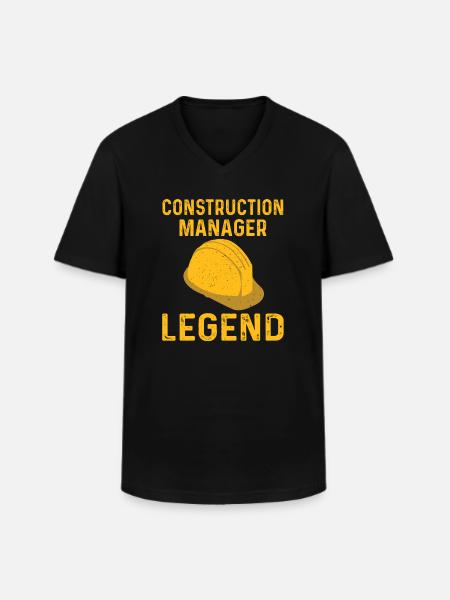 Site Manager Legend - Men's V-Neck T-Shirt - black