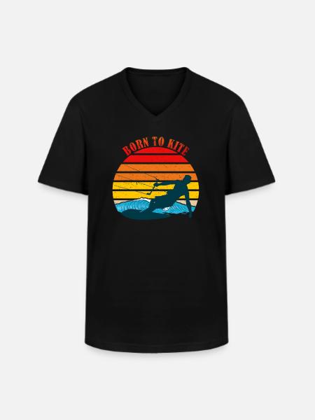 Kitesurfing Saying - Men's V-Neck T-Shirt - black