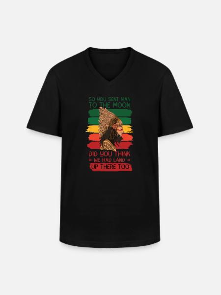 Funny Native American Saying - Men's V-Neck T-Shirt - black