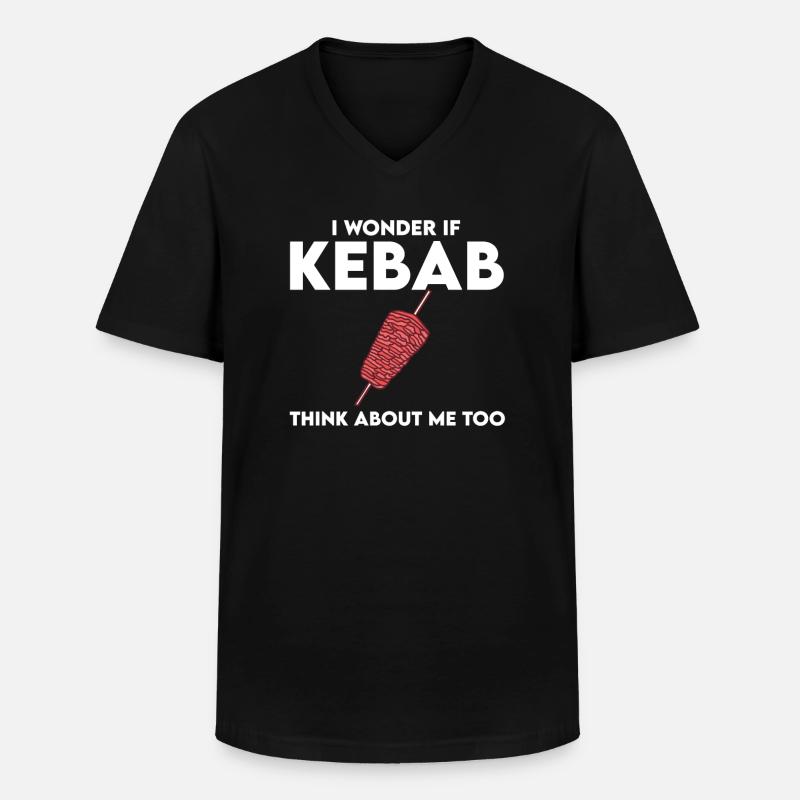 Lustiger Döner Spruch - Männer-T-Shirt mit V-Ausschnitt - Schwarz