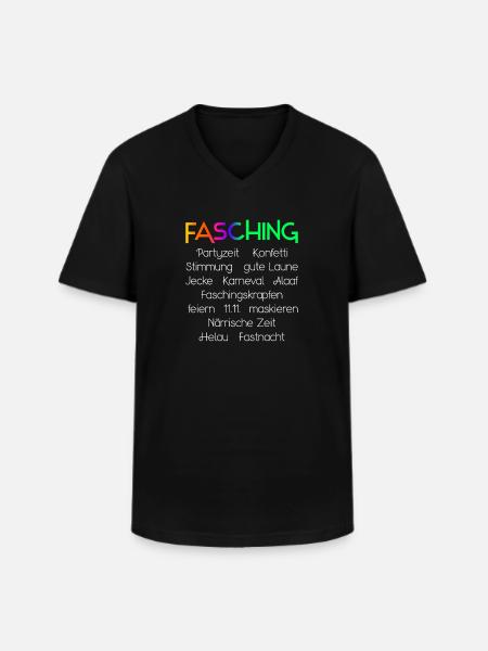 Faschingszeit - Partyzeit - Männer-T-Shirt mit V-Ausschnitt - Schwarz