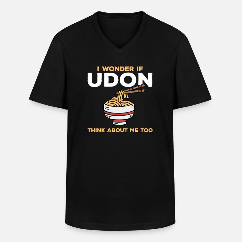 Udon Soba Nudeln - Männer-T-Shirt mit V-Ausschnitt - Schwarz