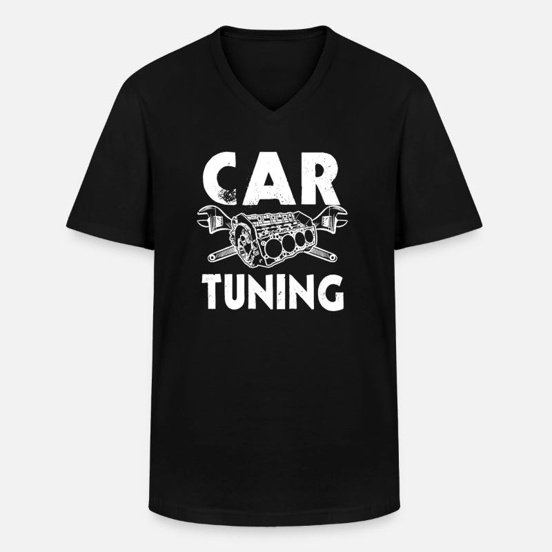 Auto Tuning T-Shirt - Männer-T-Shirt mit V-Ausschnitt - Schwarz