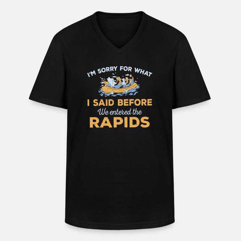 Rafting - Männer-T-Shirt mit V-Ausschnitt - Schwarz