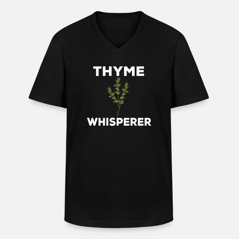 Thymian Flüsterer - Männer-T-Shirt mit V-Ausschnitt - Schwarz
