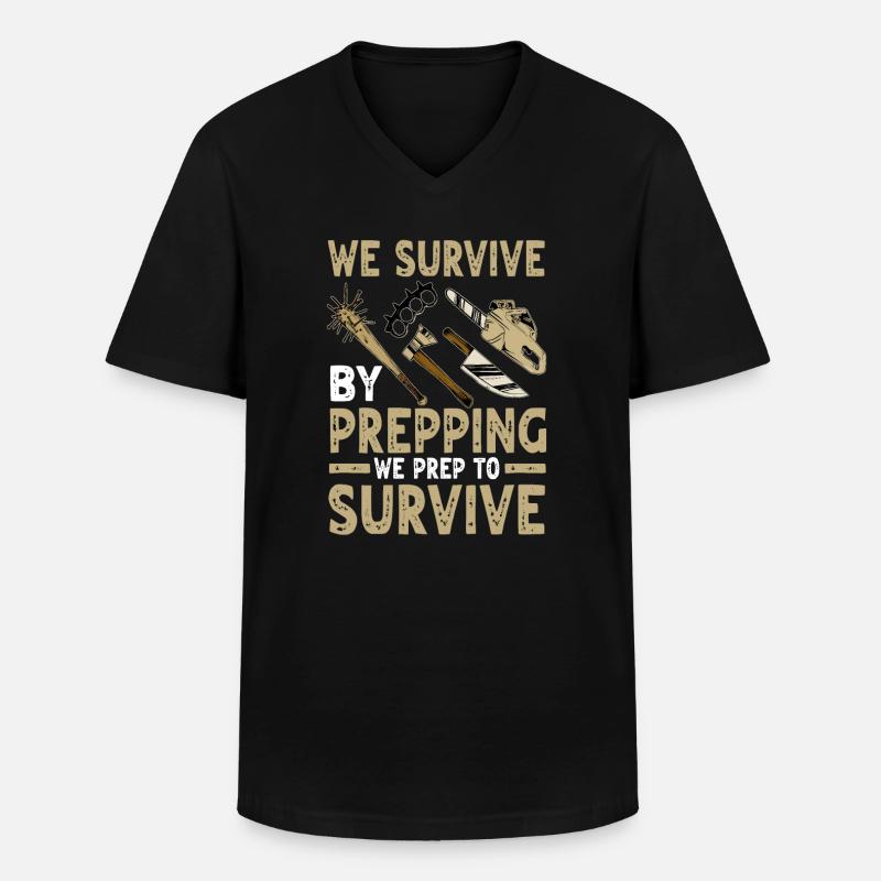 Prepper - Männer-T-Shirt mit V-Ausschnitt - Schwarz