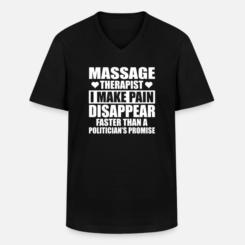 Lustiges Massagetherapeuten Design - Männer-T-Shirt mit V-Ausschnitt - Schwarz