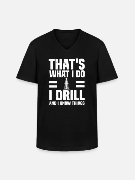 Oilfield workers - Men's V-Neck T-Shirt - black