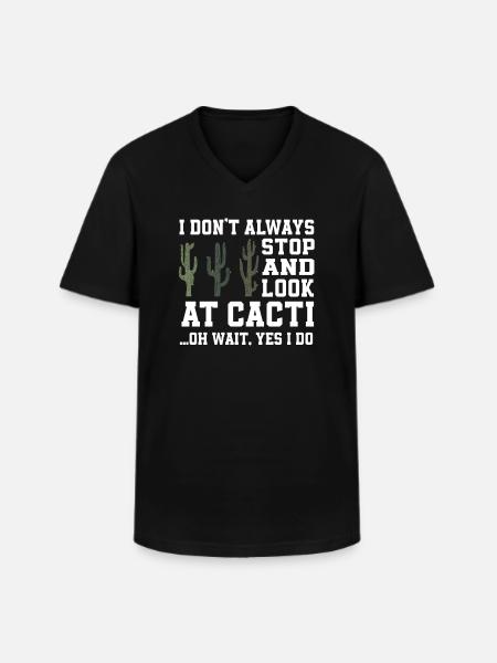 Funny Saguaro Cactus Lover Gift - Men's V-Neck T-Shirt - black