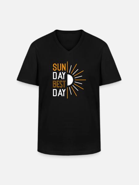 sunday best day - Men's V-Neck T-Shirt - black
