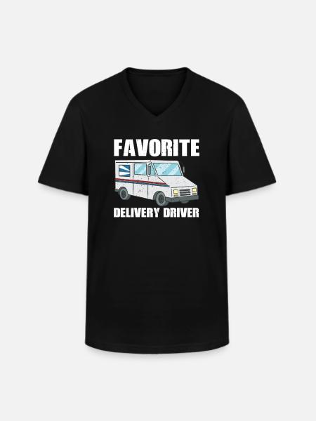 Favorite Delivery Driver Costume - Men's V-Neck T-Shirt - black