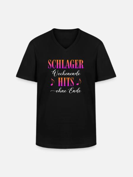 Schlager Weekend - Men's V-Neck T-Shirt - black