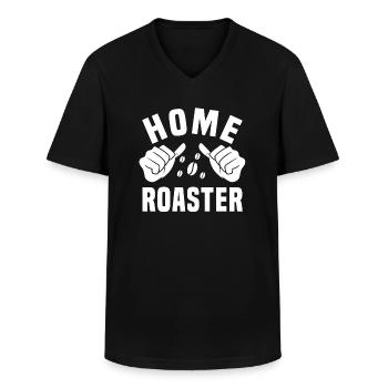 Home Röster - Männer-T-Shirt mit V-Ausschnitt - Schwarz - Vorne - AI Model Male 178 dark (178cm)