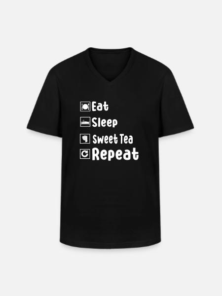 Sweet tea - Men's V-Neck T-Shirt - black