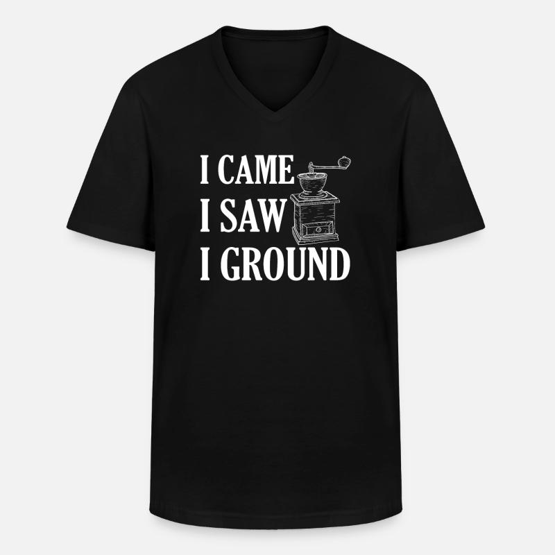 Kaffeemühle - Männer-T-Shirt mit V-Ausschnitt - Schwarz