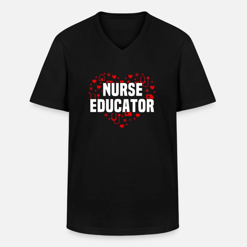 Krankenschwester Ausbilder - Männer-T-Shirt mit V-Ausschnitt - Schwarz