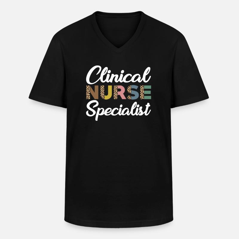 Fachkraft - Klinische Krankenschwester - Männer-T-Shirt mit V-Ausschnitt - Schwarz