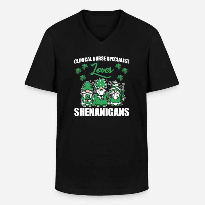 Klinische Krankenschwester St. Patrick's Day - Männer-T-Shirt mit V-Ausschnitt - Schwarz