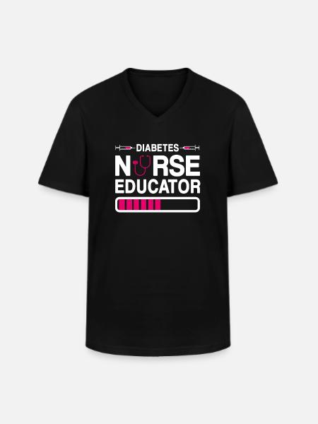 Diabetes Nurse Instructor - Men's V-Neck T-Shirt - black