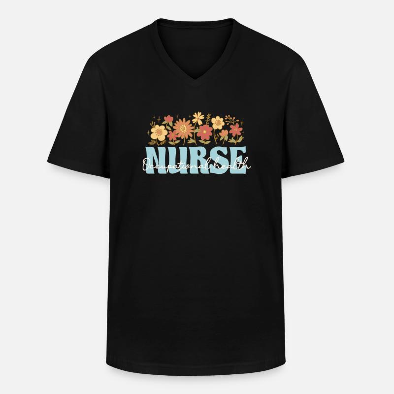 Arbeitsmedizinische Krankenschwester - Männer-T-Shirt mit V-Ausschnitt - Schwarz