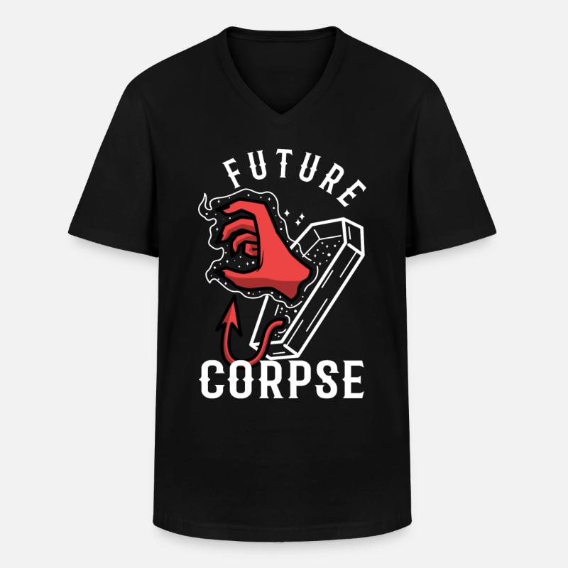 Future Corpse - Männer-T-Shirt mit V-Ausschnitt - Schwarz