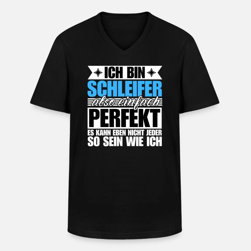 Perfekter Schleifer - Männer-T-Shirt mit V-Ausschnitt - Schwarz