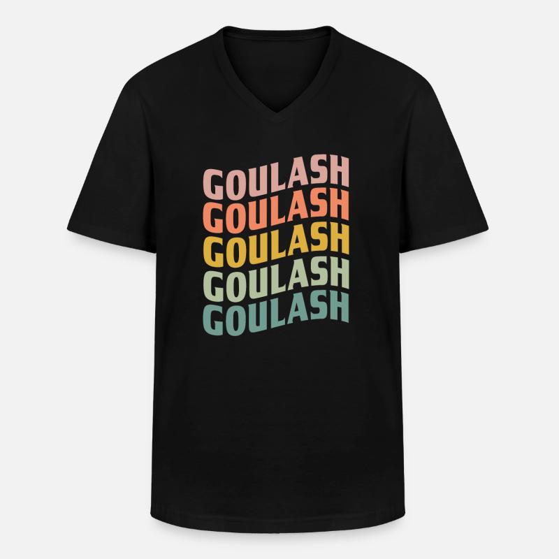 Authentisches Ungarisches Gulasch - Männer-T-Shirt mit V-Ausschnitt - Schwarz