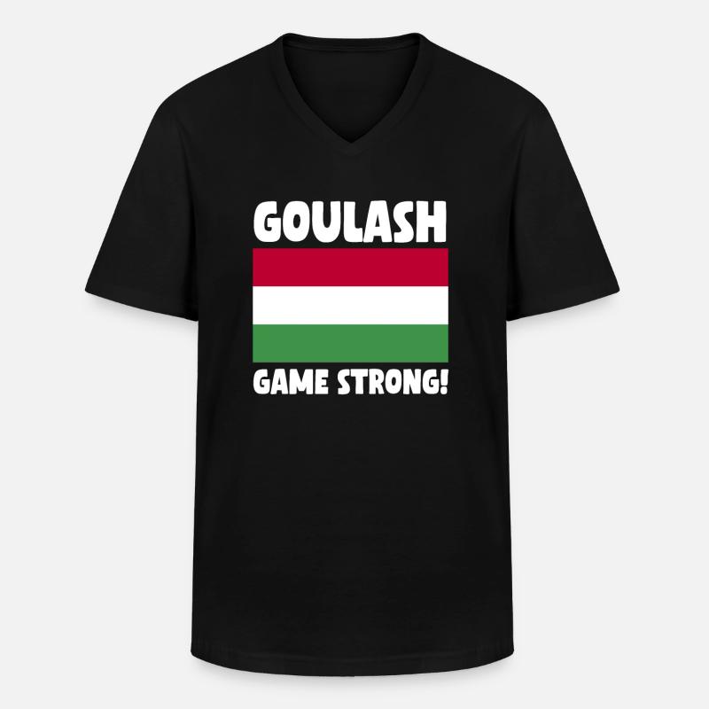 Gulasch-spiel Stark - Männer-T-Shirt mit V-Ausschnitt - Schwarz