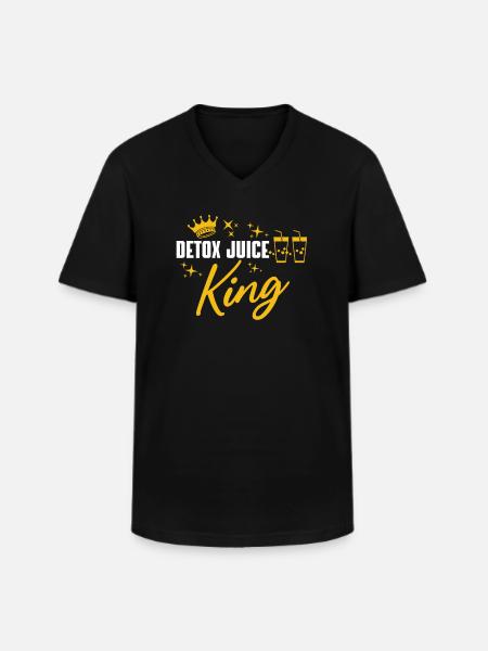 Detox Juice King - Men's V-Neck T-Shirt - black