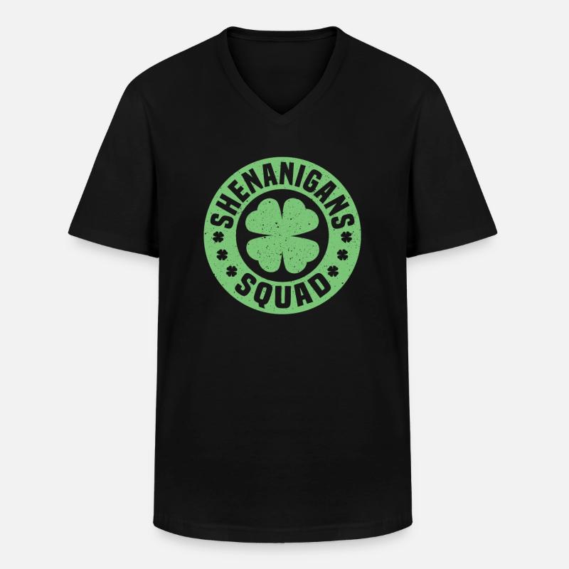 Shenanigans Squad Shirt - Männer-T-Shirt mit V-Ausschnitt - Schwarz