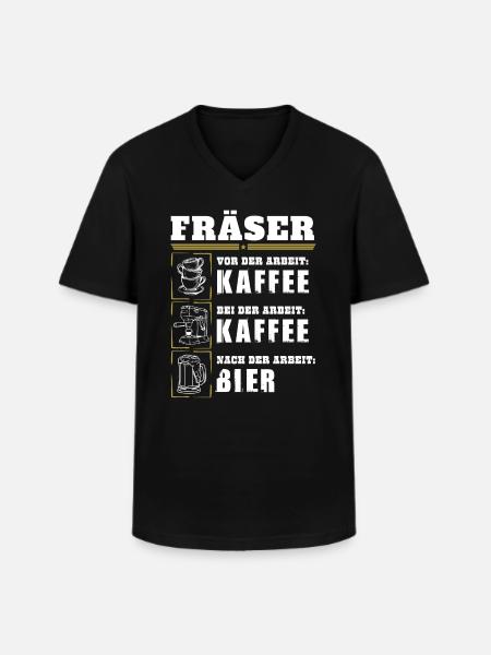 Mon quotidien de meunier - T-shirt col V Homme - noir