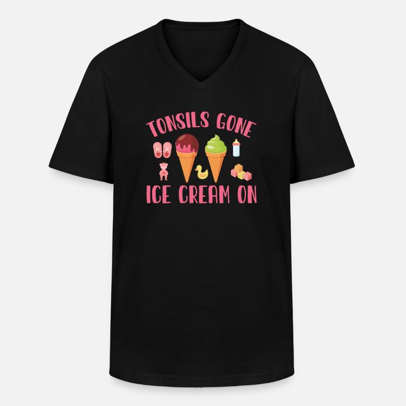 tonsEntfernung Der Mandeln - Männer-T-Shirt mit V-Ausschnitt - Schwarz