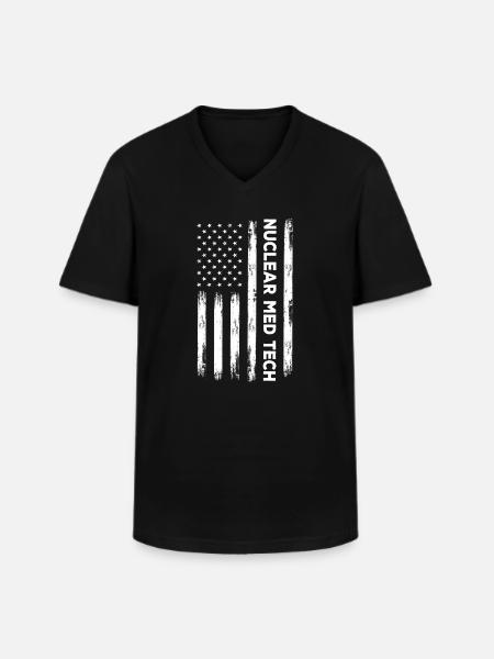 NuklearAmerican Nuclear Med Tech - Männer-T-Shirt mit V-Ausschnitt - Schwarz