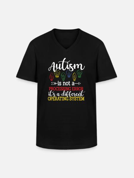 Autism - Men's V-Neck T-Shirt - black