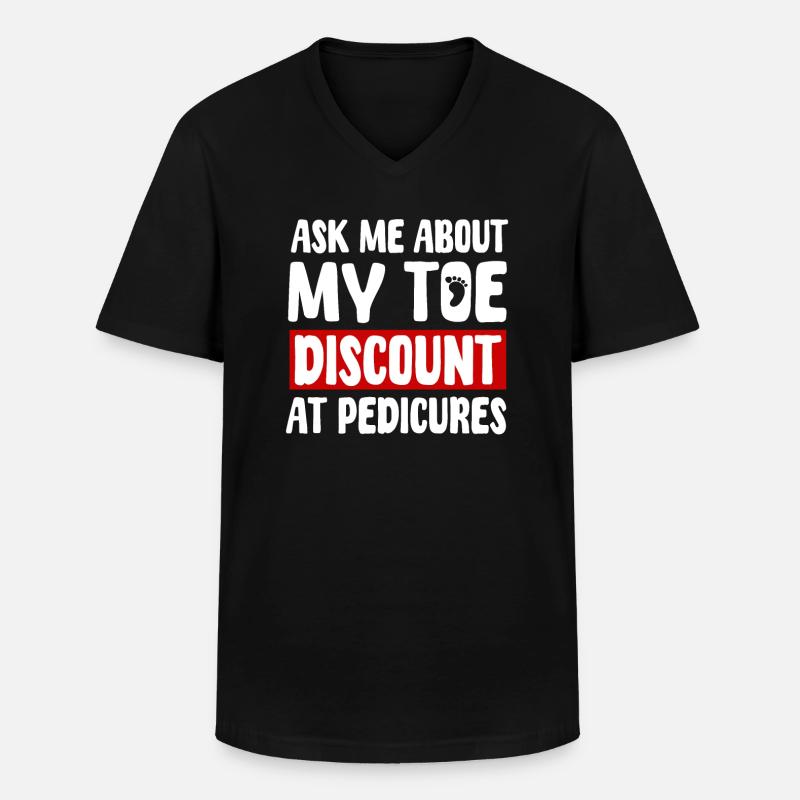 Witzige Zehenamputation Geschenkidee - Männer-T-Shirt mit V-Ausschnitt - Schwarz