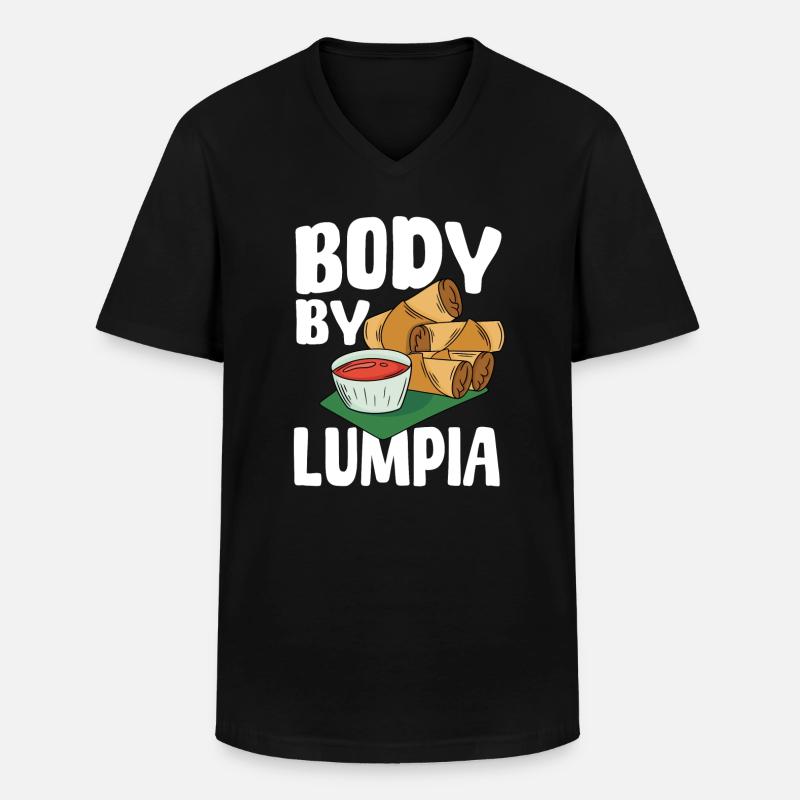 Körper Durch Lumpia - Männer-T-Shirt mit V-Ausschnitt - Schwarz