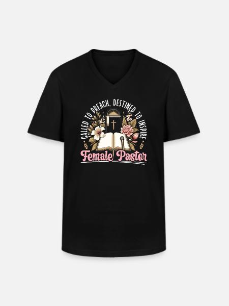 Pasteur Jésus-Christ - T-shirt col V Homme - noir