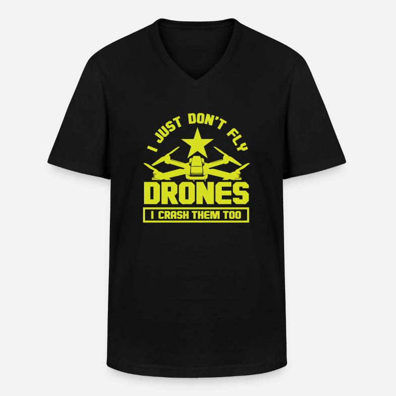 Fpv-drohnenpilot - Männer-T-Shirt mit V-Ausschnitt - Schwarz