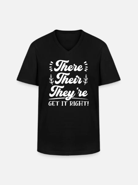 Grammar, Police, English Teachers, - Men's V-Neck T-Shirt - black