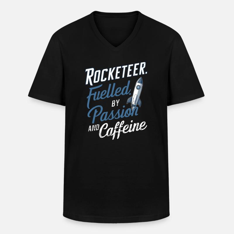 Model Rocket Builder - Men's V-Neck T-Shirt - black