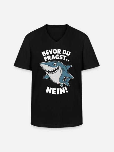 Requin Requin Requins Requin - T-shirt col V Homme - noir