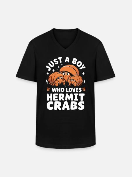 Crab Hermit Crab Crab Crab Crab - Men's V-Neck T-Shirt - black