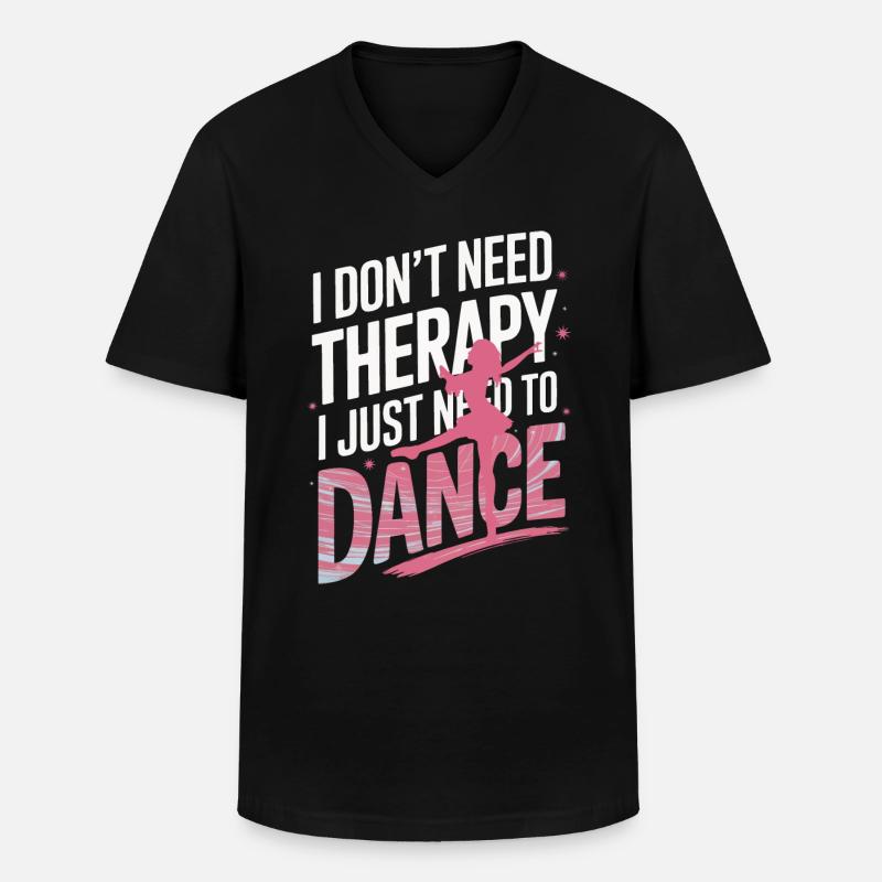 Dancing Dancers Dancing - Men's V-Neck T-Shirt - black